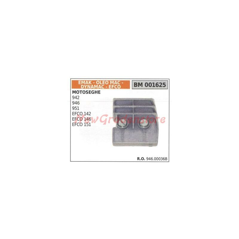 foto del prodotto filtro aria motosega oleomac 942 946 951 efco 142 146 15 194600036b originale