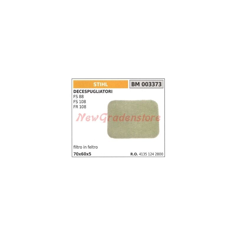 foto del prodotto filtro aria stihl per decespugliatore fs 88 108 fr 108 003373