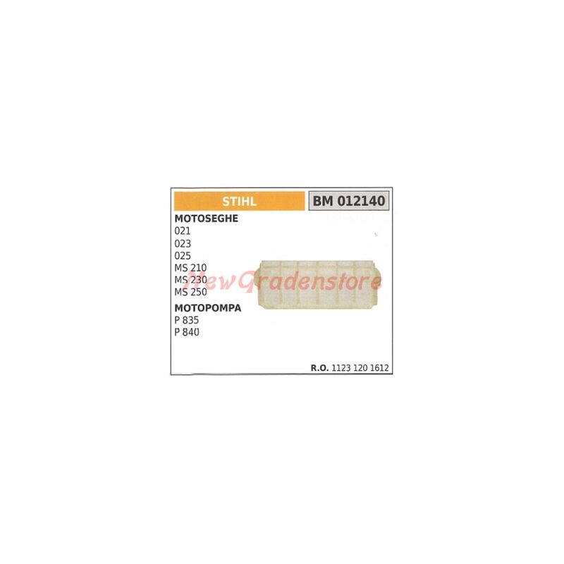 foto del prodotto filtro aria stihl per motosega 021 023 025 ms 210 230 250 012140