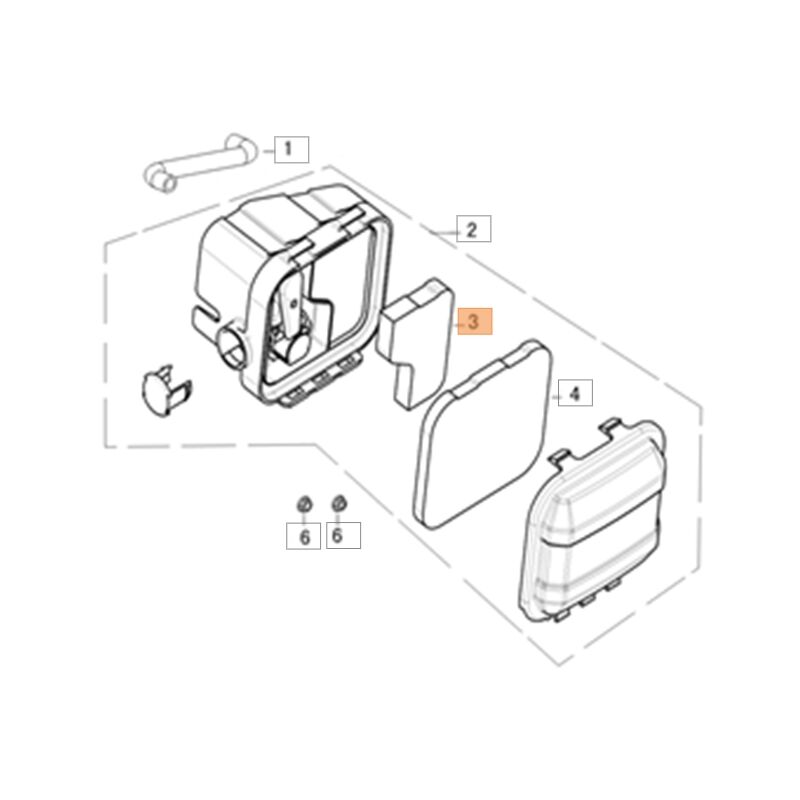 foto del prodotto filtro aria tagliaerba rasaerba modelli g44pk g44tk originale emak l66152009