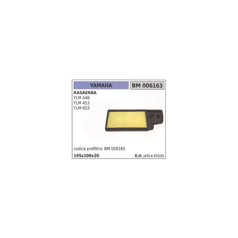 foto del prodotto filtro aria yamaha per rasaerba ylm 446 453 653 006163 tagliaerba