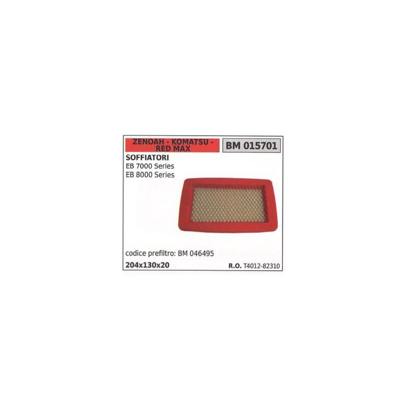 foto del prodotto filtro aria zenoah per soffiatore eb 7000 series eb 8000 series 015701