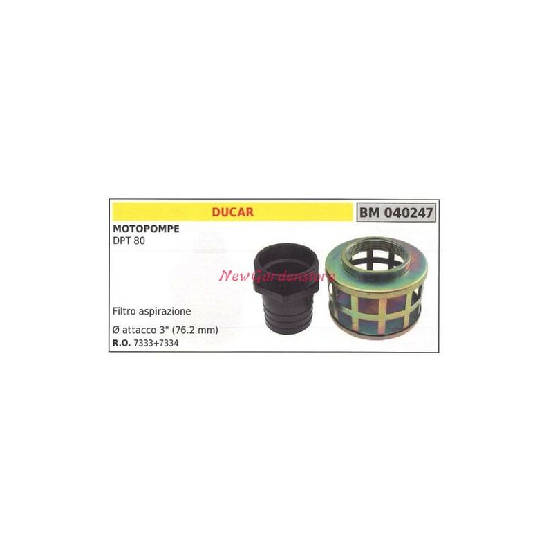 foto del prodotto filtro aspirazione ducar motopompa dpt 80 040247
