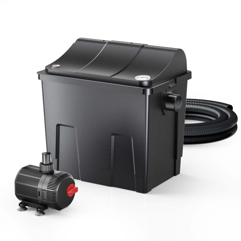 foto del prodotto filtro biologico per laghetto cbf 200t con chiarificatore uvc 9 w e pompa 2.300 l h da 35 w sunsun