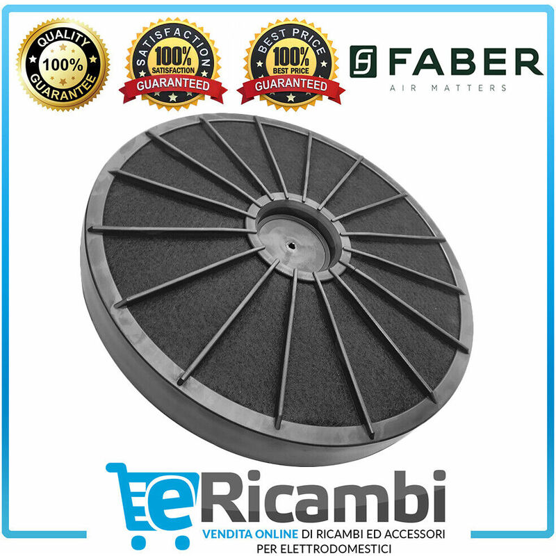foto del prodotto filtro cappa ai carboni attivi foro centrale 23,3 cm faber ariston flaminia