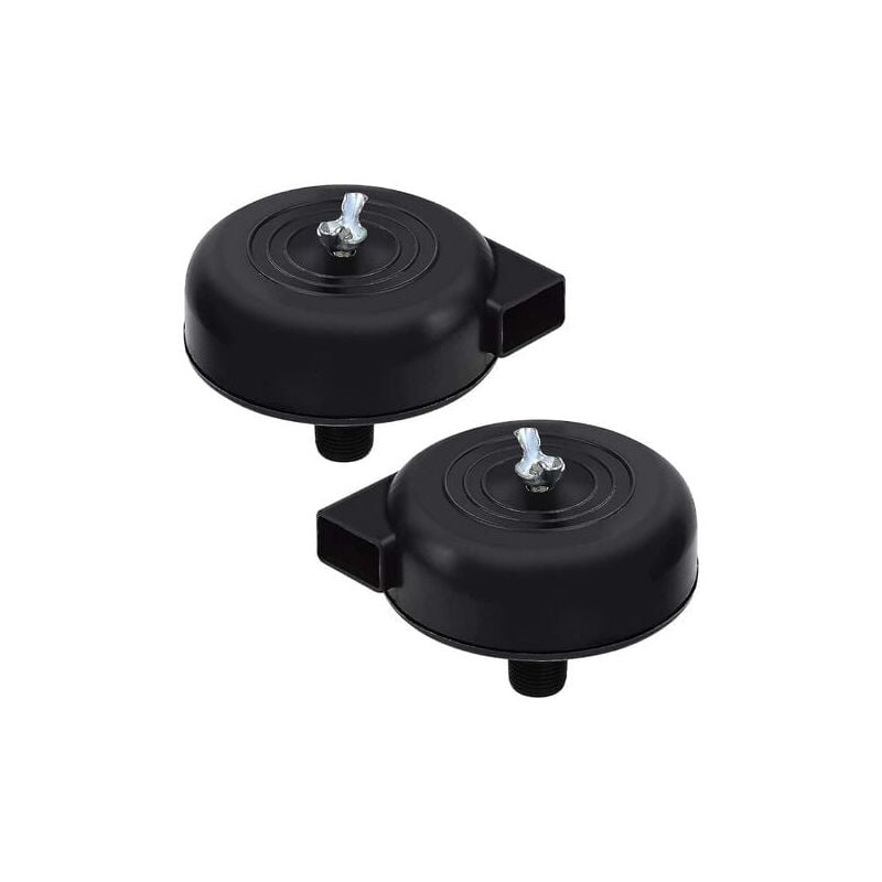 foto del prodotto filtro compressore 2 pezzi, compressore silenzioso a filetto maschio 16 mm 3 8 pt per compressore d'aria nero