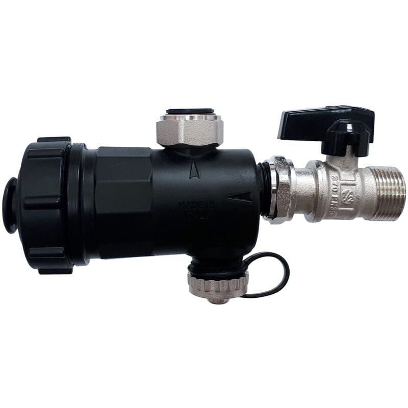 foto del prodotto filtro defangatore magnetico per caldaia con valvola di chiusura in ottone 3 4 pollici, utile per filtrazione acqua, protegge l impianto termico