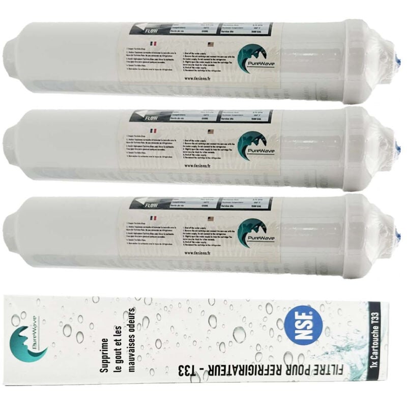 foto del prodotto filtro dell acqua 3x per frigorifero compatibile con tutti frigo americain o standard