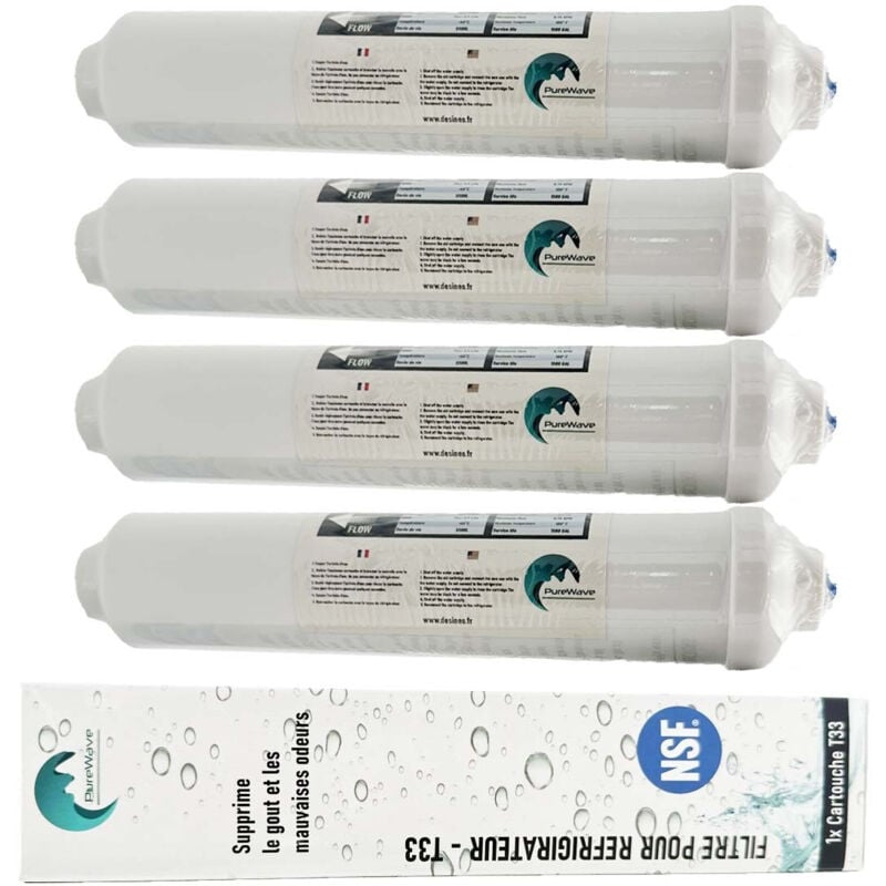 foto del prodotto filtro dell acqua 4x per frigorifero compatibile con tutti frigo americain o standard