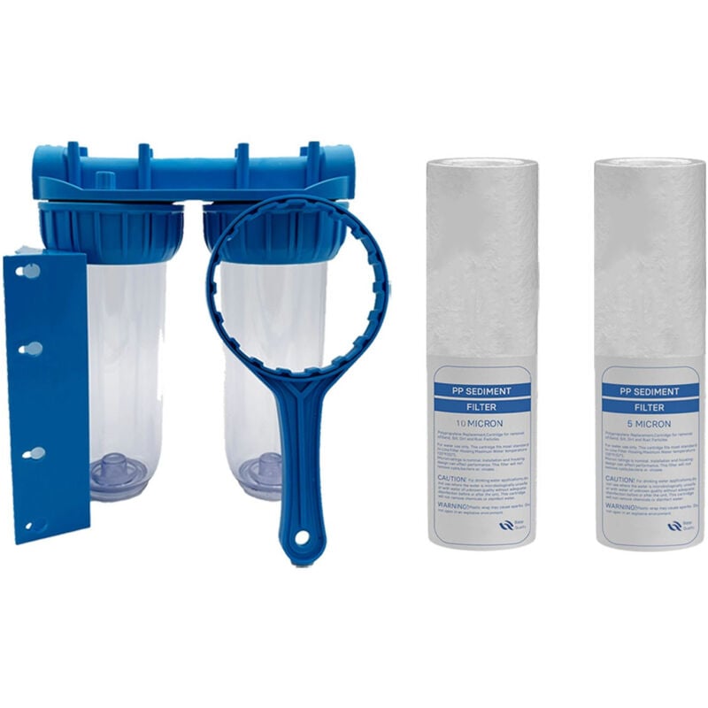 foto del prodotto filtro dell acqua di filtrazione pack porta pi 2 anti filtri a sedimentazione scrim 20 micron