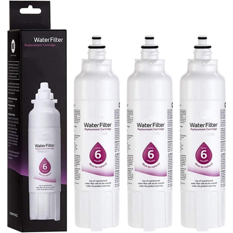 foto del prodotto filtro dell acqua di ricambio per frigorifero lt800p, compatibile con lg, adq73613401 s lt800pc, adq73613402, compatibile con kenmore, 9490 3 pezzi 