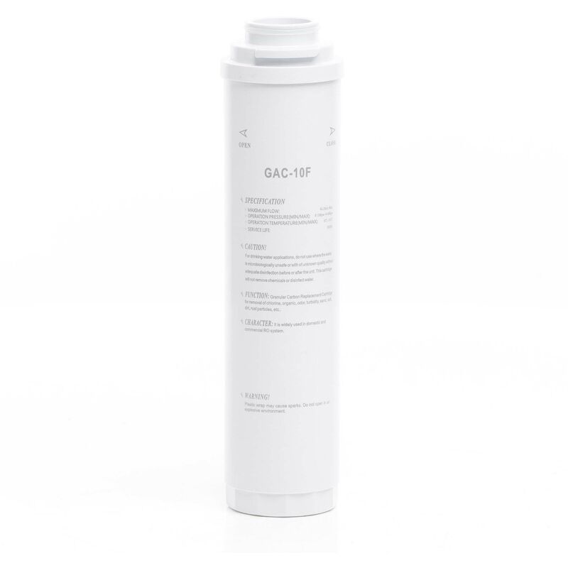 foto del prodotto filtro di granuli di carbone attivo gac 10f, cartuccia per filtrazione meccanica acqua naturewater