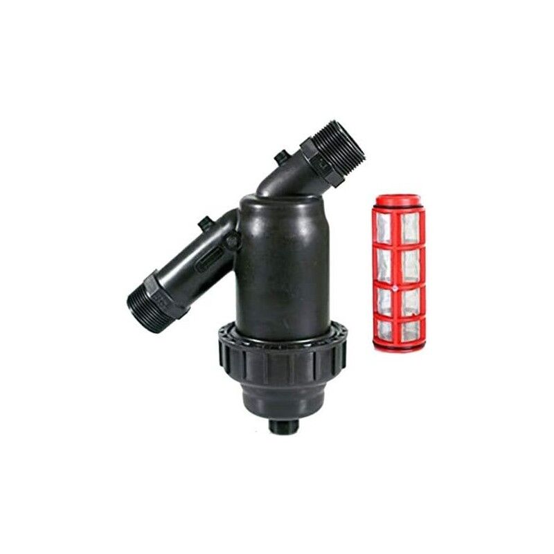 foto del prodotto filtro di irrigazione a maglie 2 per tubo da 63 mm. tappo di scarico incluso. utilizzato nelle installazioni di irrigazione