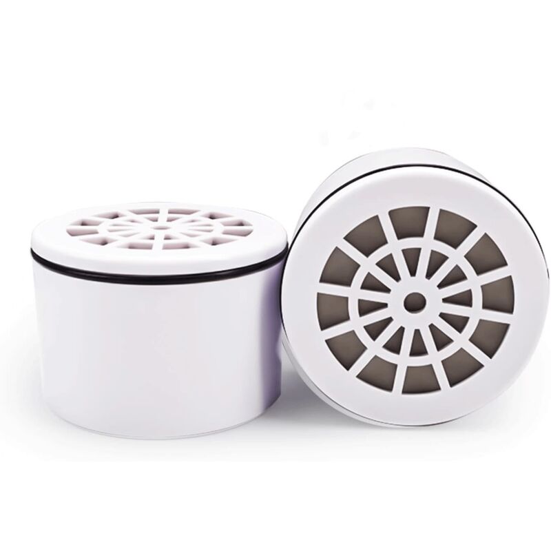 foto del prodotto filtro doccia, 2 pezzi, elemento filtrante anticalcare, filtrazione ad alta precisione, elemento filtrante anticalcare, elimina odori, cloro e