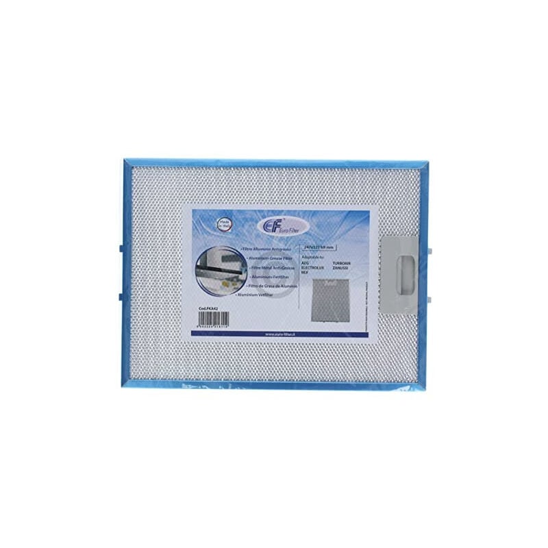 foto del prodotto filtro grasso compatibile con zanussi 5029300900 2 filtro in metallo 327 x 247 mm per cappa a vuoto.