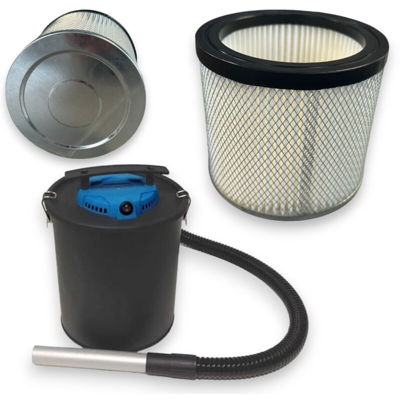 foto del prodotto filtro hepa con diametro 13xh11,5 cm fireproof di ricambio con fondo chiuso in metallo per aspiratori