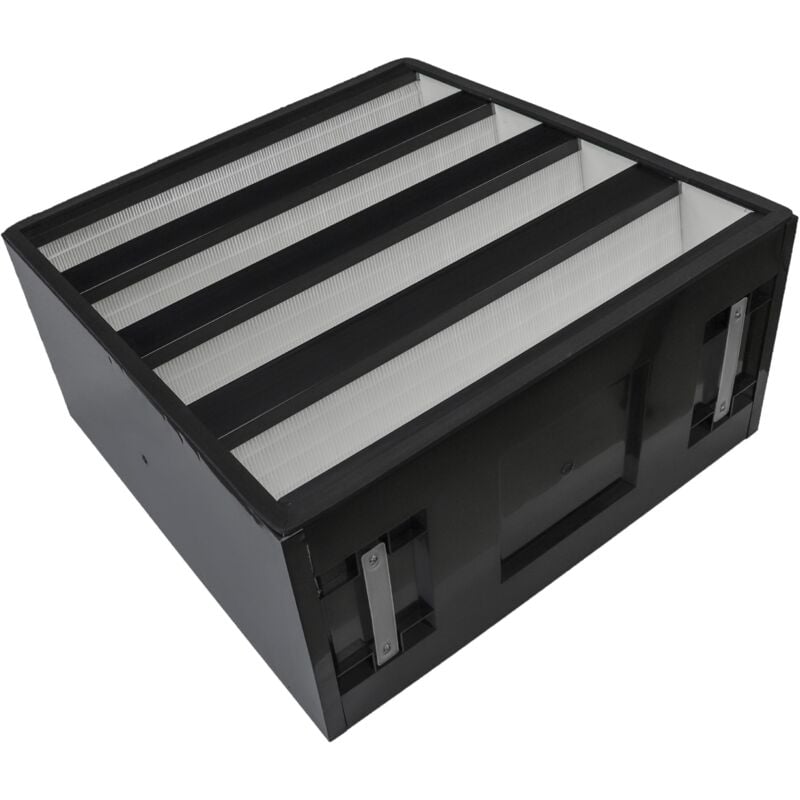 foto del prodotto filtro hepa h14 compatibile con impianti di condizionamento e ventilazione filtro hepa, fibra di vetro plastica, nero bianco vhbw