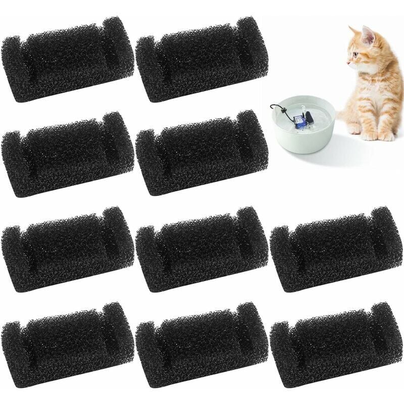 foto del prodotto filtro in schiuma per fontana d acqua per gatti, filtro in spugna per fontana d acqua per gatti, confezione da 10