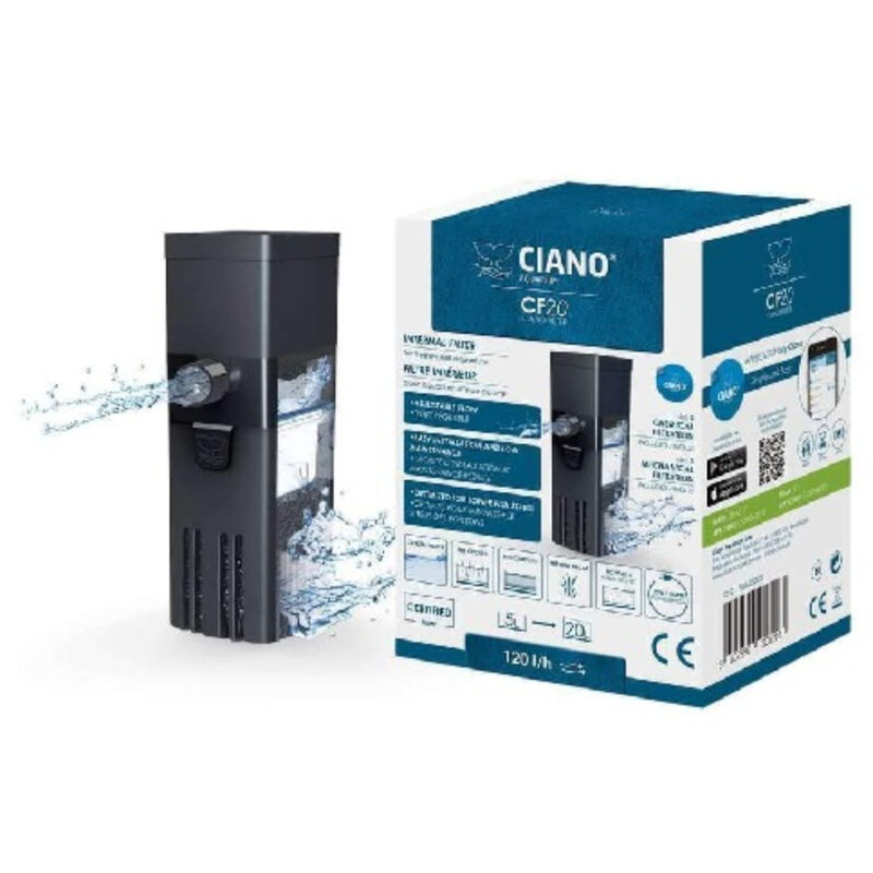 foto del prodotto filtro interno ciano per acquari, cf20, 5 20 litri
