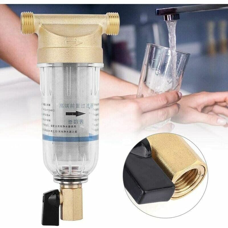 foto del prodotto filtro per acqua riutilizzabile filtro per sedimenti purificatore d acqua filtro per acqua prefiltro per sedimenti per tubi dell acqua di pozzo