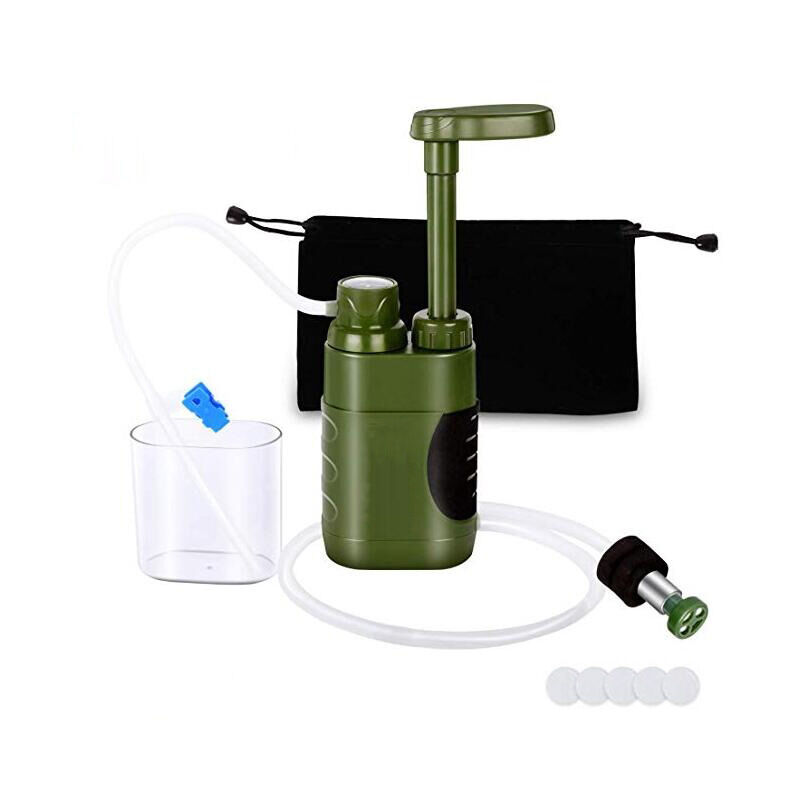 foto del prodotto filtro per l acqua da escursionismo, filtro per l acqua portatile da 5000 litri, condizionatore per l acqua potabile rimuove i metalli pesanti