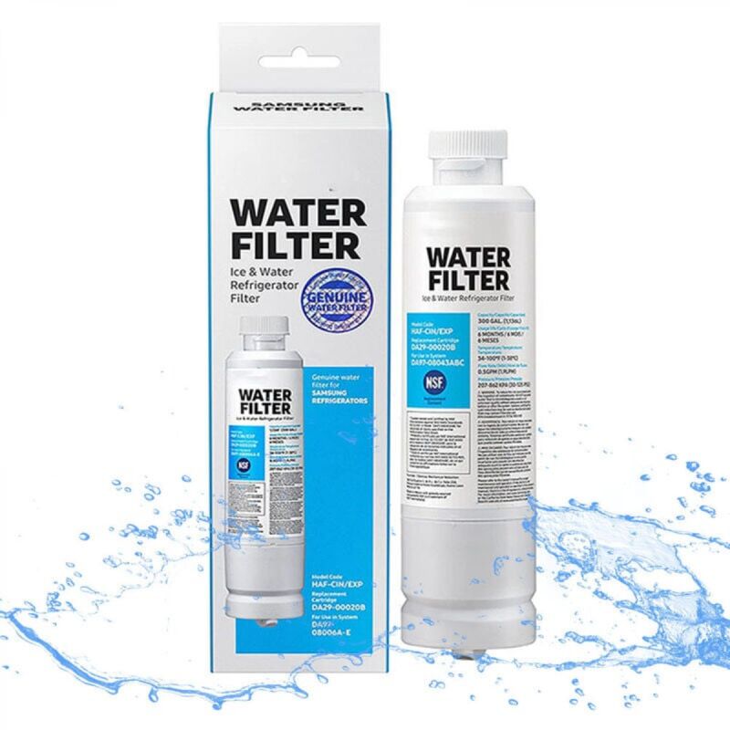 foto del prodotto filtro per l acqua filtro interno filtro per acqua e ghiaccio per frigorifero originale, filtrazione a blocchi di carbone, riduce il 99 dei
