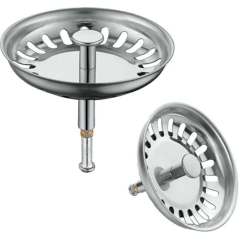 foto del prodotto filtro per lavello da cucina 79 mm tappo per lavello da cucina in acciaio inox, 2 confezioni di filtri per lavello da cucina, filtro per lavello con
