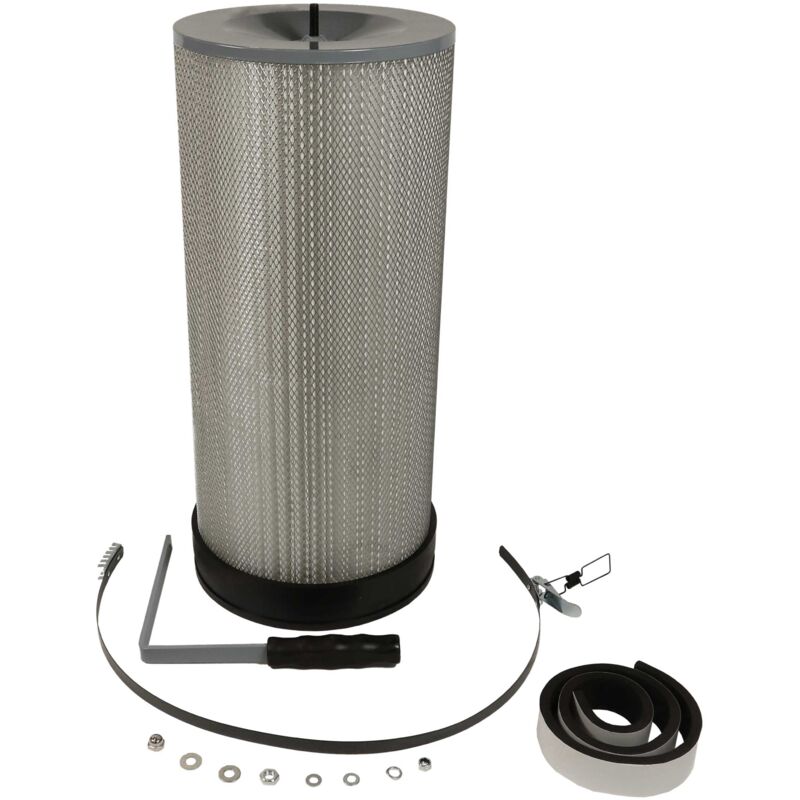 foto del prodotto filtro per polveri sottili sostituisce holzmann 9120058378508 per impianto di aspirazione cartuccia filtrante con spazzola per la pulizia vhbw