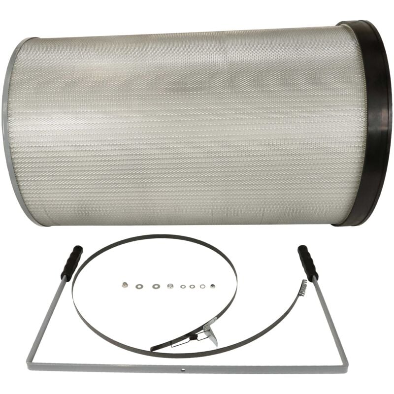 foto del prodotto filtro per polveri sottili sostituisce holzmann 9120058378515 per impianto di aspirazione - cartuccia filtrante con spazzola per la pulizia - vhbw
