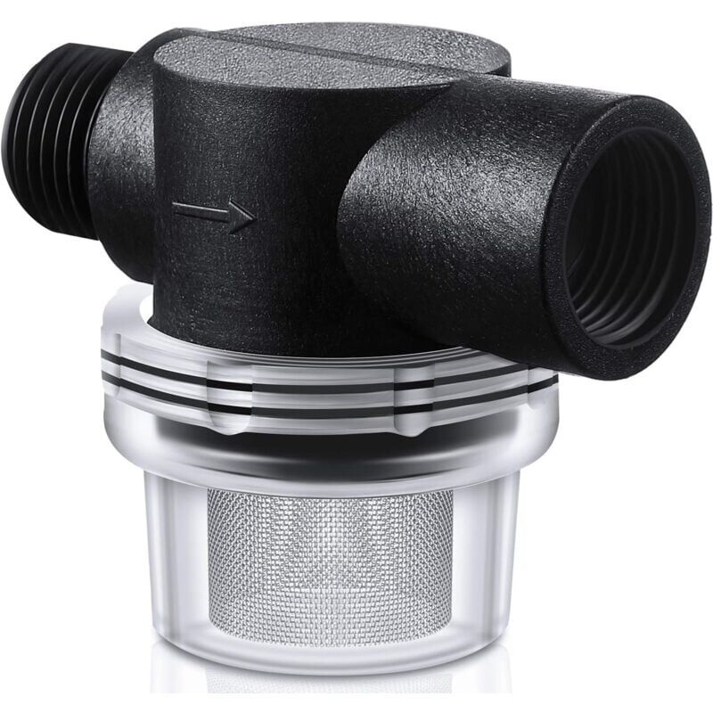 foto del prodotto filtro per pompa dell acqua, filtro per tubo flessibile avvitabile di ricambio per camper da 1 2 pollice, compatibile con pompe wfco o shurflo.