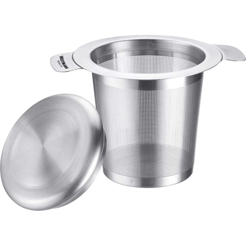 foto del prodotto filtro per t base in acciaio inox, con coperchio, teatime, acciaio inox 18 8, 7,5 x 9,5 cm, 15762260 westmark
