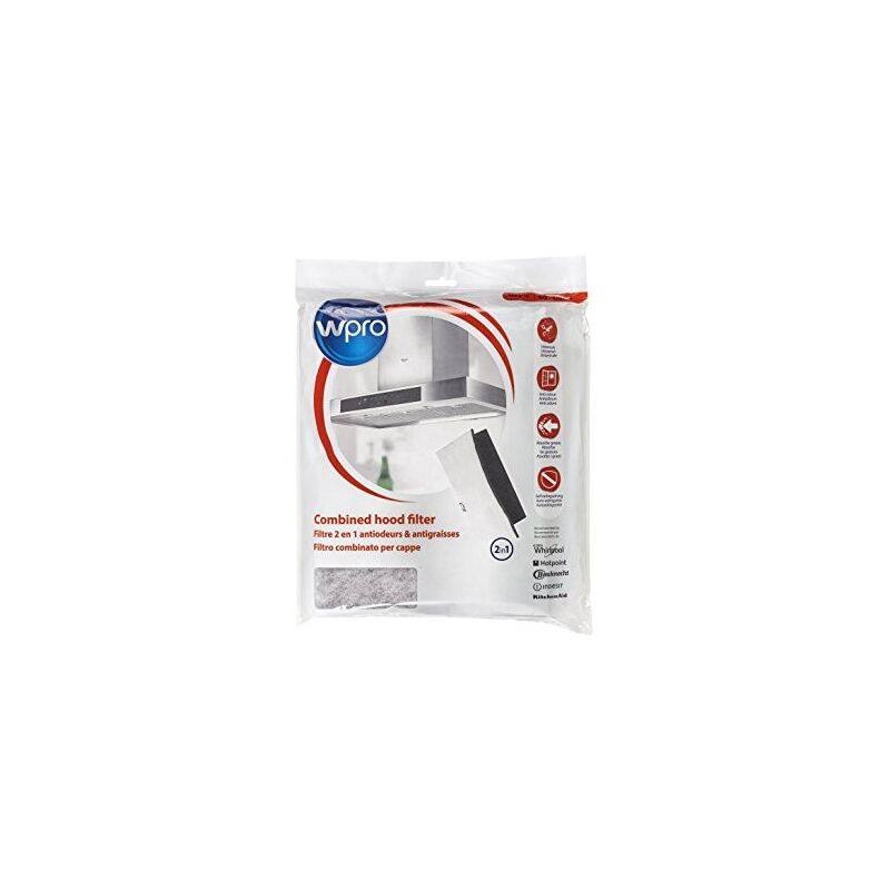 foto del prodotto filtro schiuma anti grasso e antiodore 009 originale cappa aspirante wpro 61794