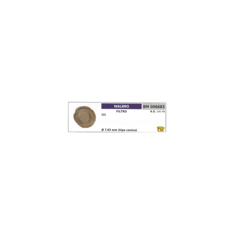 foto del prodotto filtro walbro motosega wa 7,93 mm tipo conico 140 49