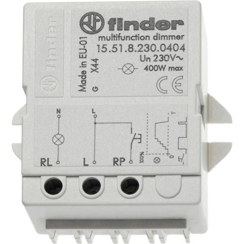foto del prodotto finder 15.51.8.230.0404 dimmer da incasso grigio trasparente 