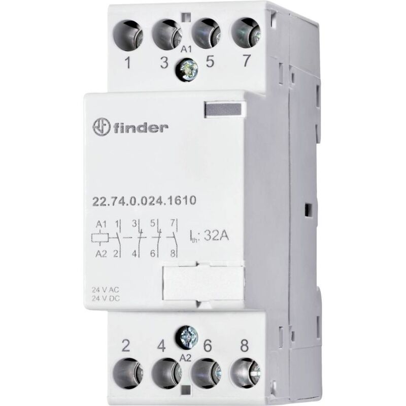 foto del prodotto finder 22.74.0.024.1310 contattore 4 na 24 v dc, 24 v ac 32 a 1 pz.