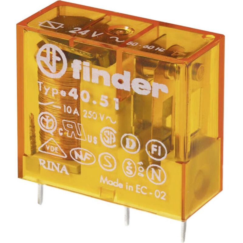 foto del prodotto finder 40.51.8.012.0000 rel per pcb 12 v ac 10 a 1 scambio 1 pz.