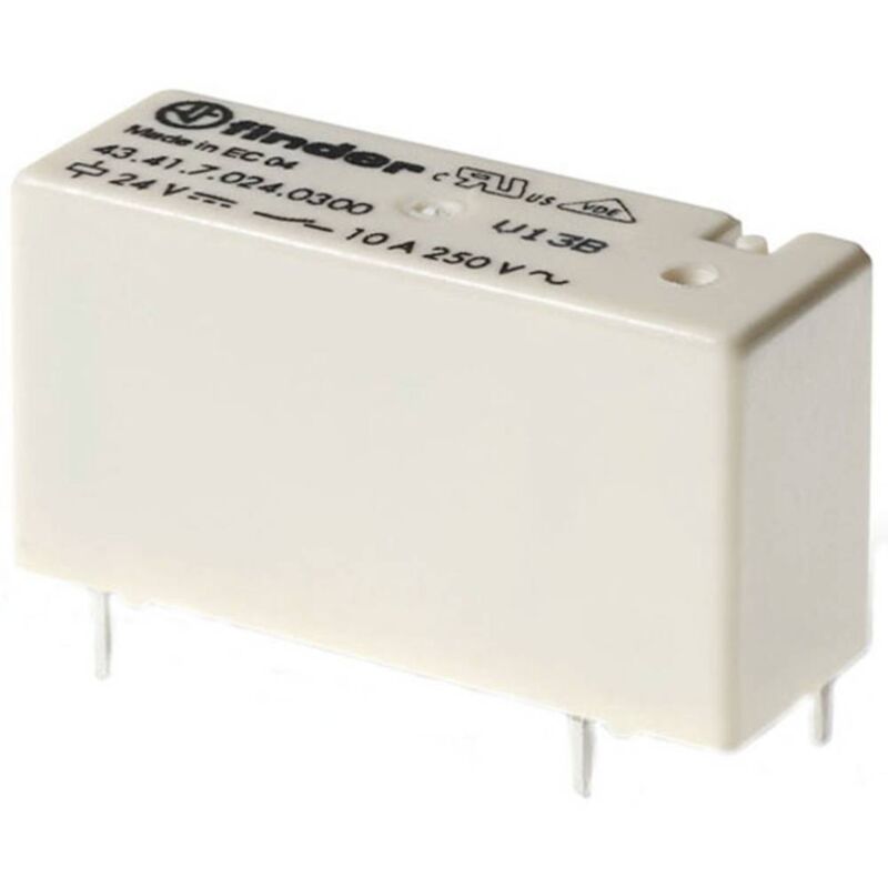 foto del prodotto finder 43.41.7.024.0001 rel per pcb 24 v dc 10 a 1 scambio 1 pz.
