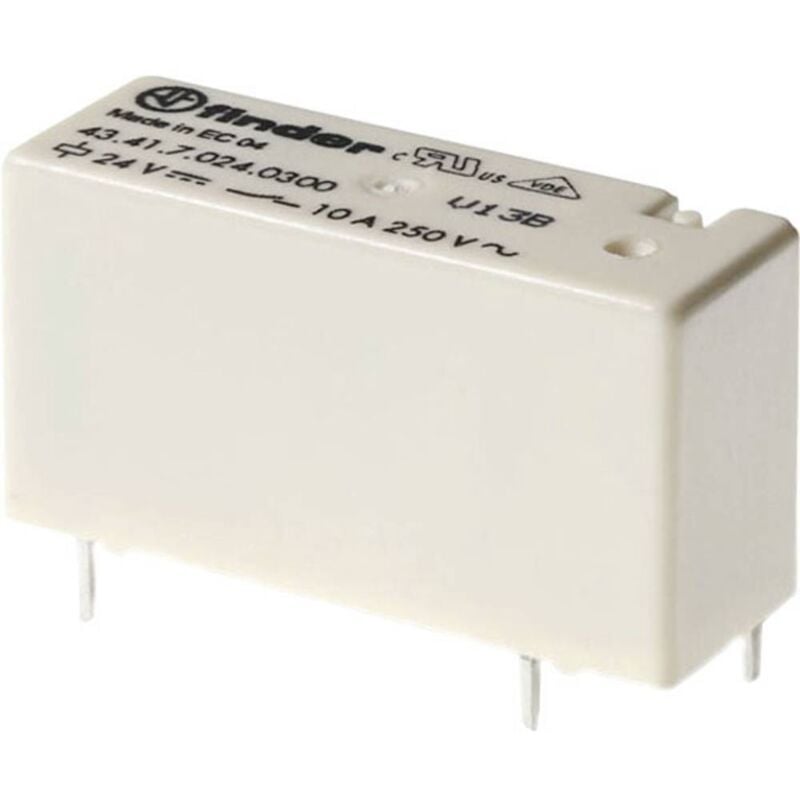 foto del prodotto finder 43.41.7.024.4000 rel per pcb 24 v dc 10 a 1 scambio 1 pz.