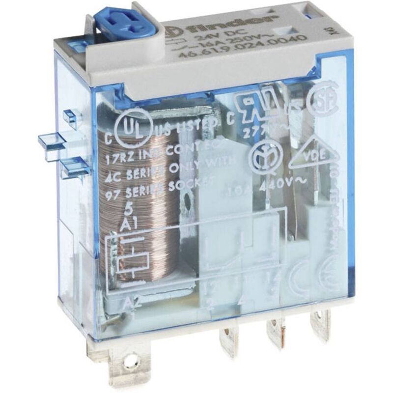 foto del prodotto finder 46.61.9.012.0074 rel ad innesto 12 v dc 16 a 1 scambio 1 pz.