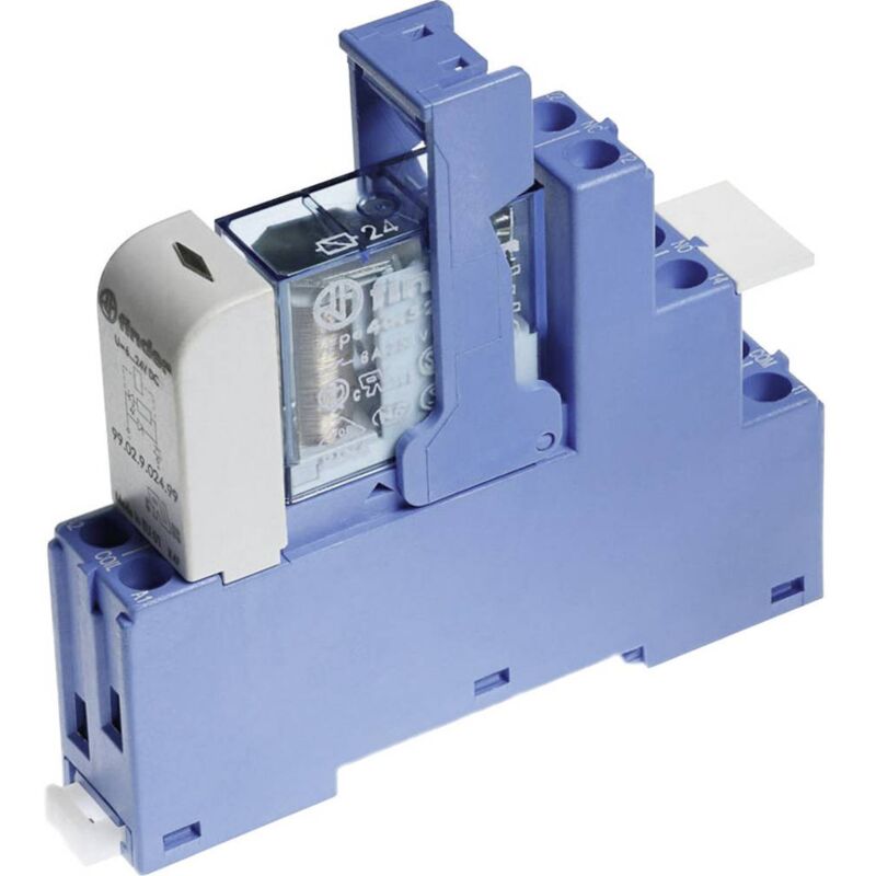 foto del prodotto finder 48.61.7.024.4050 modulo rel tensione nom. 24 v dc corrente di commut. max. 16 a 1 scambio 1 pz.