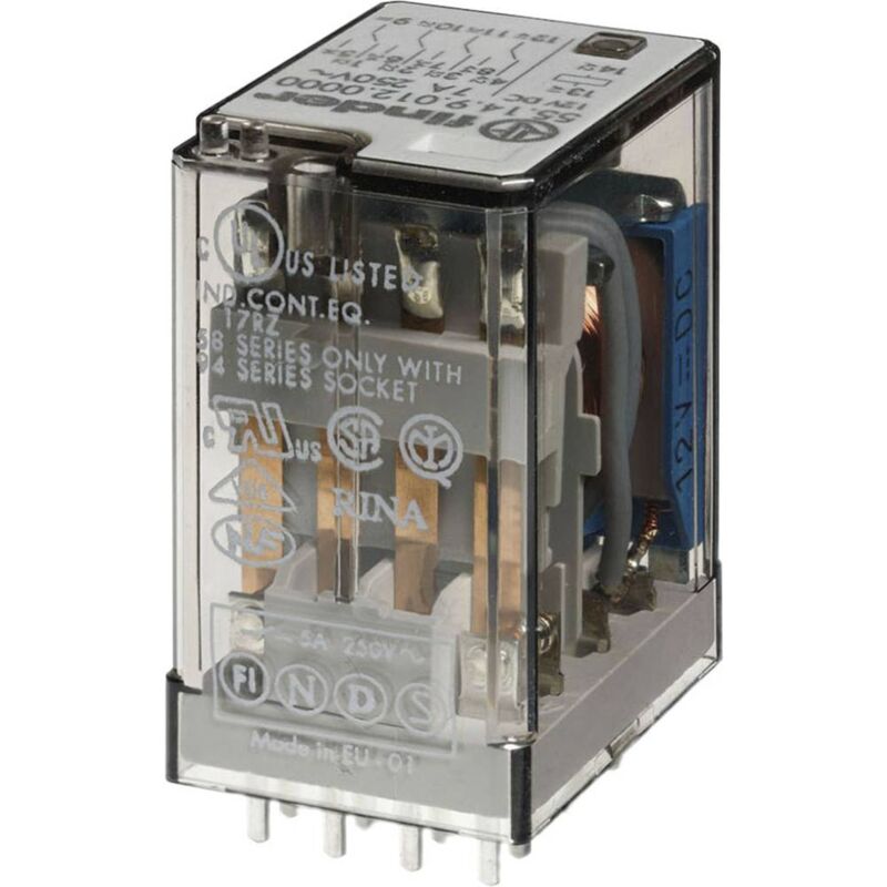 foto del prodotto finder 55.14.8.230.0000 rel per pcb 230 v ac 7 a 4 scambi 1 pz.