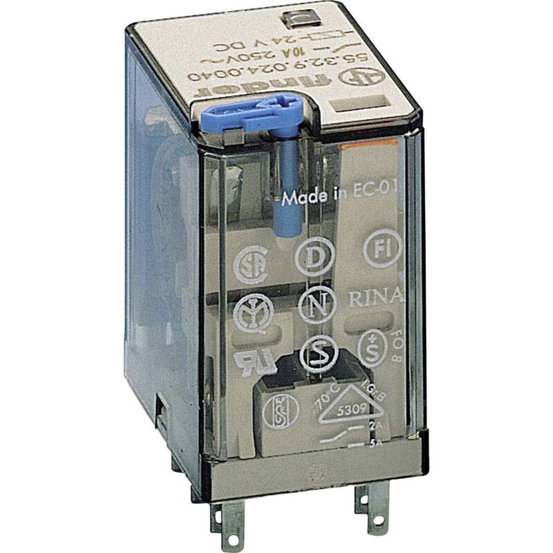 foto del prodotto finder 55.32.9.024.0094 rel ad innesto 24 v dc 10 a 2 scambi 1 pz.
