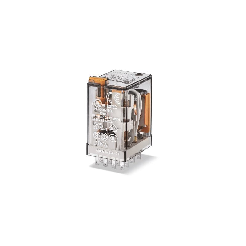 foto del prodotto finder 553490240040 rel industriale dc 24 v agni pulsante di prova indicatore meccanico