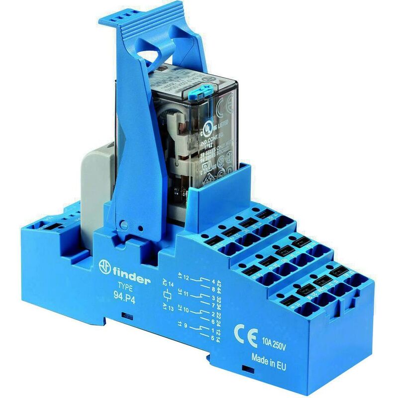 foto del prodotto finder 58.p4.9.024.0050 modulo rel tensione nom. 24 v dc corrente di commut. max. 7 a 4 scambi 1 pz.