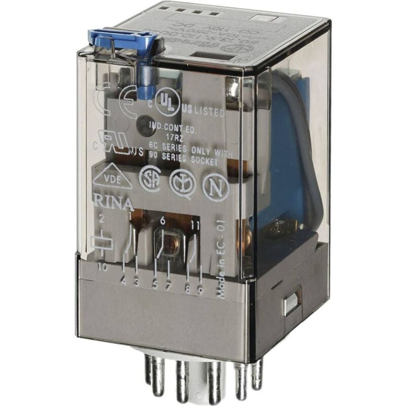 foto del prodotto finder 60.13.9.080.0040 rel ad innesto 80 v dc 10 a 3 scambi 1 pz.
