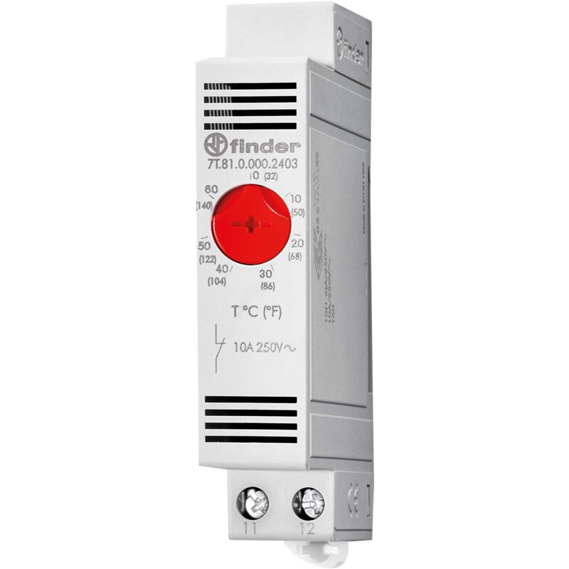 foto del prodotto finder 7t8100002403pas termostato regolabile per armadio 1 nc 10 a