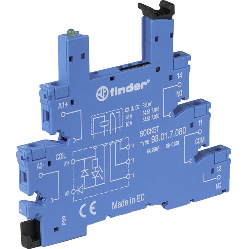 foto del prodotto finder 93.01.0.125 zoccolo per rel l x l x a 75.6 x 6.2 x 87.9 mm 1 pz.