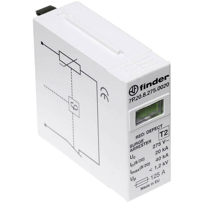 foto del prodotto finder cartuccia di ricambio per scaricatore di sovratensione 20ka 275v ac 7p2082750020 7p.20.8.275.0020