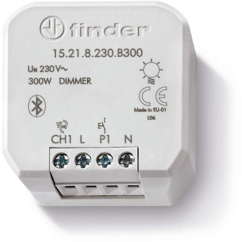 foto del prodotto finder - dimmer bluetooth yesly a incasso 300w 15.2.1.8.230.b.3.0.0 15218230b300