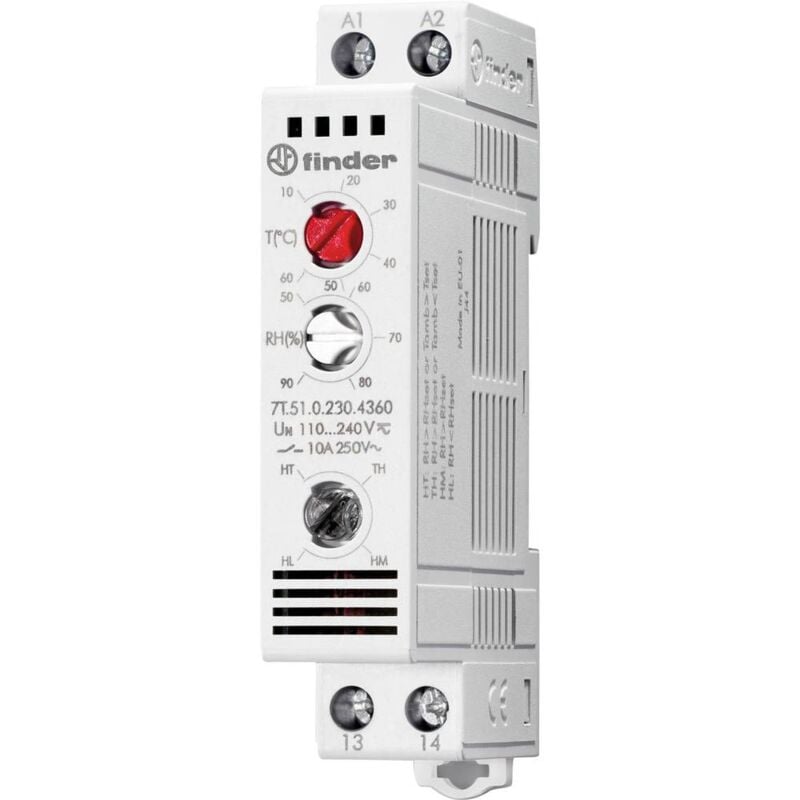 foto del prodotto finder igrostato 7t.51.0.230.4360 250 v ac 1 na l x l x a 88.8 x 17.5 x 47.8 mm 1 pz.